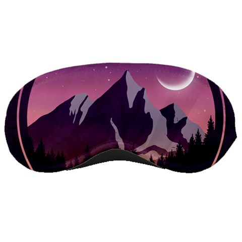 Mountain Night Crescent Moon Sleep Mask from ArtsNow.com Front