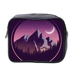 Mountain Night Crescent Moon Mini Toiletries Bag (Two Sides)