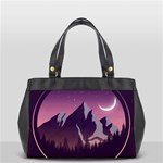 Mountain Night Crescent Moon Oversize Office Handbag