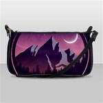 Mountain Night Crescent Moon Shoulder Clutch Bag