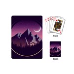 Mountain Night Crescent Moon Playing Cards Single Design (Mini)