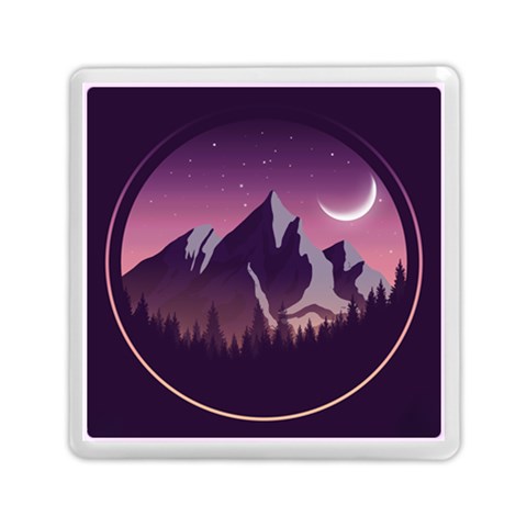 Mountain Night Crescent Moon Memory Card Reader (Square) from ArtsNow.com Front