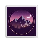 Mountain Night Crescent Moon Memory Card Reader (Square)