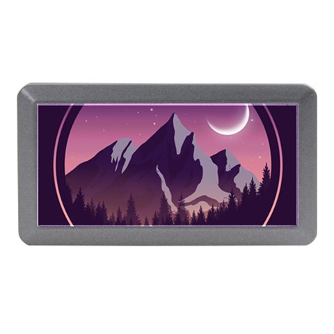 Mountain Night Crescent Moon Memory Card Reader (Mini) from ArtsNow.com Front