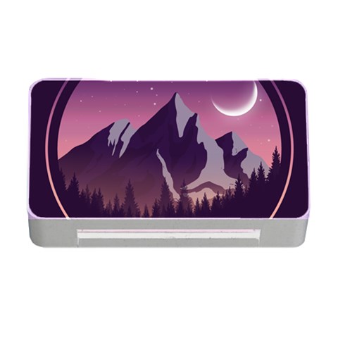 Mountain Night Crescent Moon Memory Card Reader with CF from ArtsNow.com Front