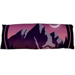 Mountain Night Crescent Moon One Side Body Pillow Cases