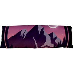 Mountain Night Crescent Moon 21 x63  Body Pillow Case Dakimakura (Two Sides) from ArtsNow.com Back