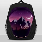 Mountain Night Crescent Moon Backpack Bag