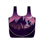 Mountain Night Crescent Moon Full Print Recycle Bag (S)