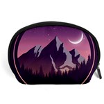 Mountain Night Crescent Moon Accessory Pouch (Large)