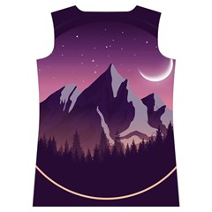 Mountain Night Crescent Moon Women s Basketball Tank Top from ArtsNow.com Back