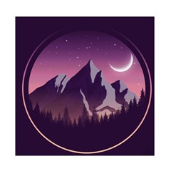 Mountain Night Crescent Moon Duvet Cover Double Side (Full/ Double Size) from ArtsNow.com Front