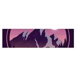 Mountain Night Crescent Moon Oblong Satin Scarf (16  x 60 )