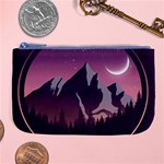 Mountain Night Crescent Moon Large Coin Purse