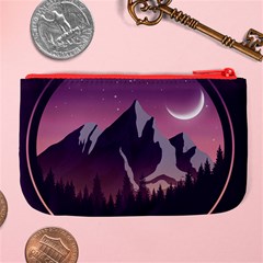 Mountain Night Crescent Moon Large Coin Purse from ArtsNow.com Back