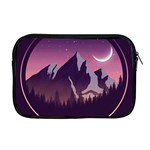 Mountain Night Crescent Moon Apple MacBook Pro 17  Zipper Case