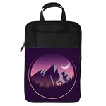 Mountain Night Crescent Moon Foldable Shoe Storage Bag