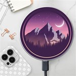 Mountain Night Crescent Moon Wireless Fast Charger(White)