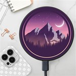 Mountain Night Crescent Moon Wireless Fast Charger(Black)