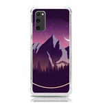 Mountain Night Crescent Moon Samsung Galaxy S20 6.2 Inch TPU UV Case