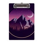 Mountain Night Crescent Moon A5 Acrylic Clipboard