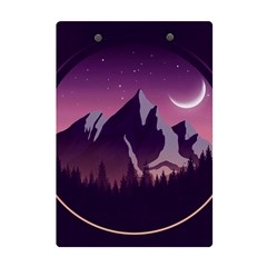 Mountain Night Crescent Moon A5 Acrylic Clipboard from ArtsNow.com Back