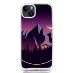 Mountain Night Crescent Moon iPhone 14 Plus TPU UV Print Case