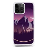 Mountain Night Crescent Moon iPhone 14 Pro Max TPU UV Print Case