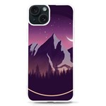 Mountain Night Crescent Moon iPhone 15 TPU UV Print Case