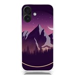 Mountain Night Crescent Moon iPhone 16 TPU UV Print Case