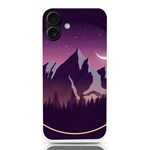 Mountain Night Crescent Moon iPhone 16 Plus TPU UV Print Case