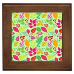 Flower Flora Floral Nature Pattern Seamless Framed Tile