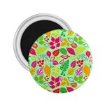 Flower Flora Floral Nature Pattern Seamless 2.25  Magnets