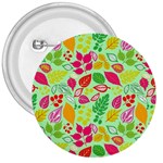 Flower Flora Floral Nature Pattern Seamless 3  Buttons