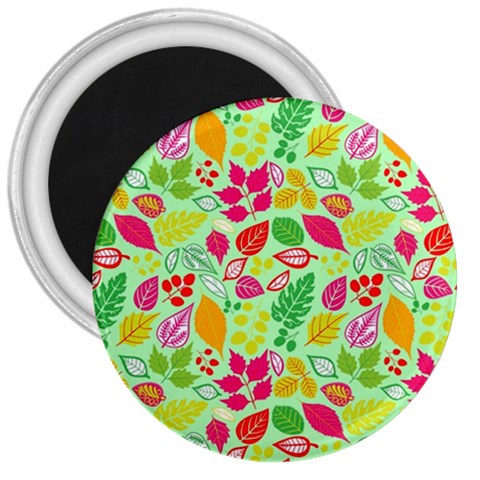 Flower Flora Floral Nature Pattern Seamless 3  Magnets from ArtsNow.com Front