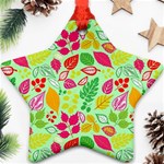 Flower Flora Floral Nature Pattern Seamless Ornament (Star)