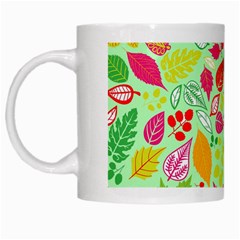 Flower Flora Floral Nature Pattern Seamless White Mug from ArtsNow.com Left