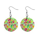 Flower Flora Floral Nature Pattern Seamless Mini Button Earrings