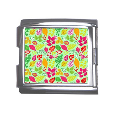 Flower Flora Floral Nature Pattern Seamless Mega Link Italian Charm (18mm) from ArtsNow.com Front