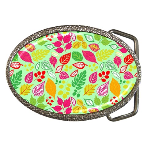 Flower Flora Floral Nature Pattern Seamless Belt Buckles from ArtsNow.com Front