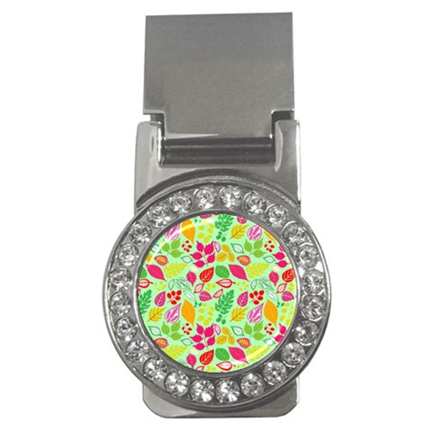 Flower Flora Floral Nature Pattern Seamless Money Clips (CZ)  from ArtsNow.com Front