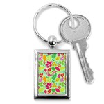 Flower Flora Floral Nature Pattern Seamless Key Chain (Rectangle)