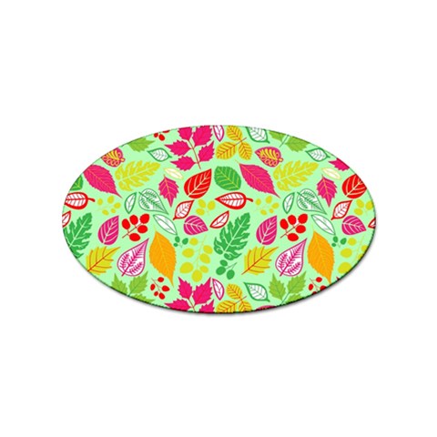 Flower Flora Floral Nature Pattern Seamless Sticker (Oval) from ArtsNow.com Front