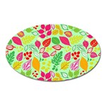 Flower Flora Floral Nature Pattern Seamless Oval Magnet