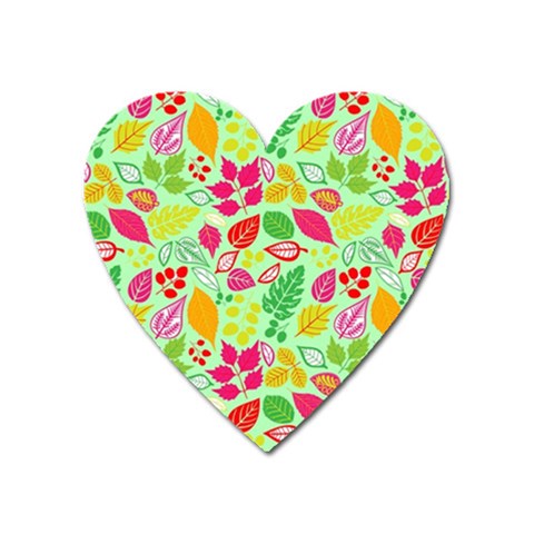 Flower Flora Floral Nature Pattern Seamless Heart Magnet from ArtsNow.com Front