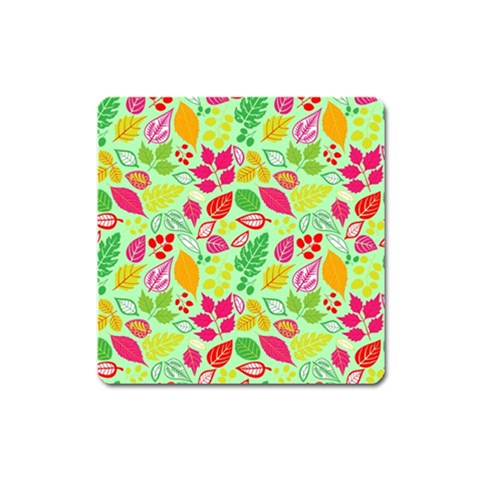 Flower Flora Floral Nature Pattern Seamless Square Magnet from ArtsNow.com Front