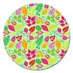 Flower Flora Floral Nature Pattern Seamless Magnet 5  (Round)