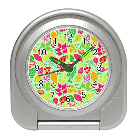 Flower Flora Floral Nature Pattern Seamless Travel Alarm Clock from ArtsNow.com Front