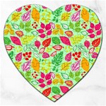 Flower Flora Floral Nature Pattern Seamless Jigsaw Puzzle (Heart)