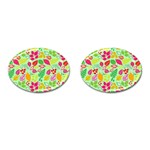 Flower Flora Floral Nature Pattern Seamless Cufflinks (Oval)